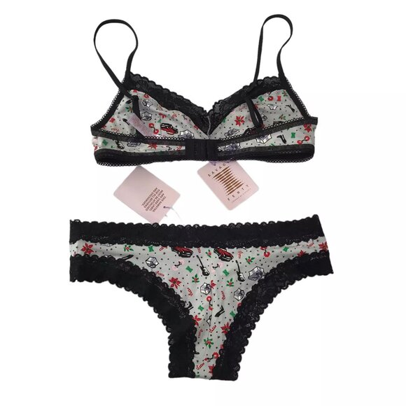 New NWT Rihanna SAVAGE Fenty Lingerie Panty Bra Underwear Set Sexy Christmas S - Picture 2 of 12